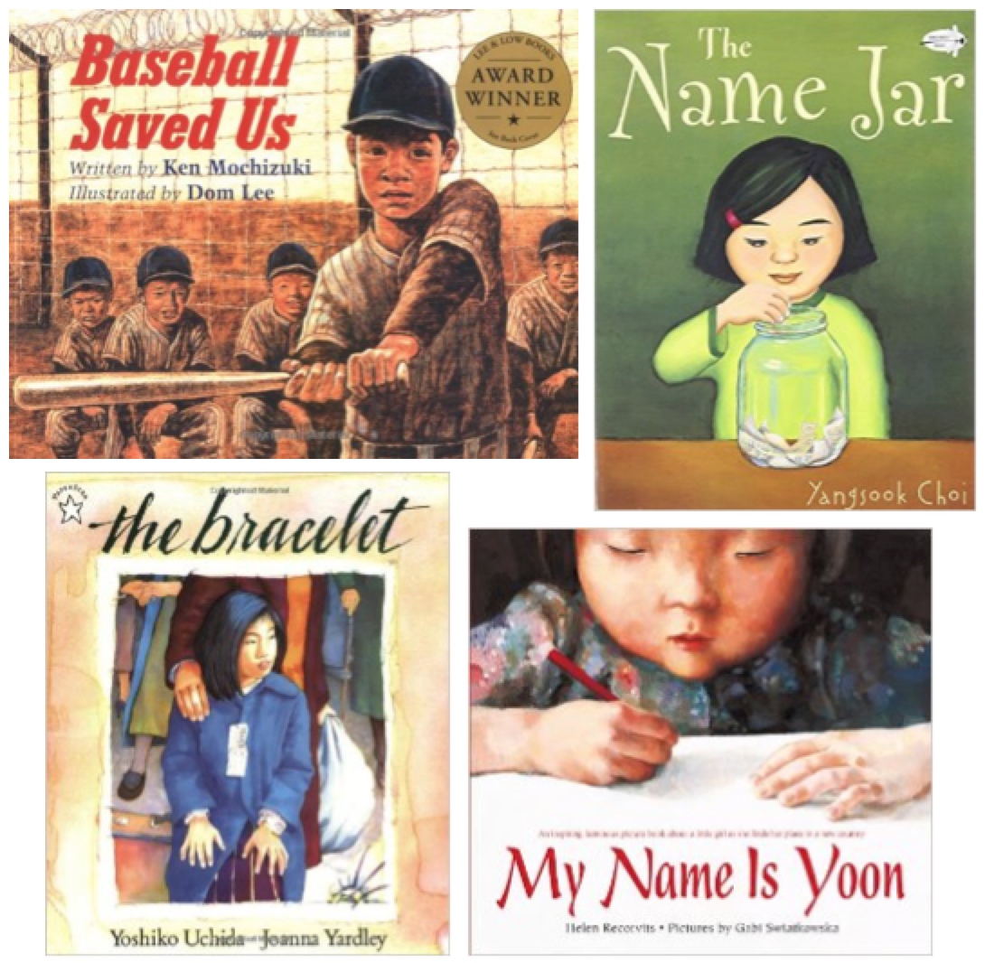 new trends in transnational Asian children's books, The Name Jar Choi, My Name Is Yoon Recorvits, Baseball Saved Us Mochizuki, The Bracelet Uchida