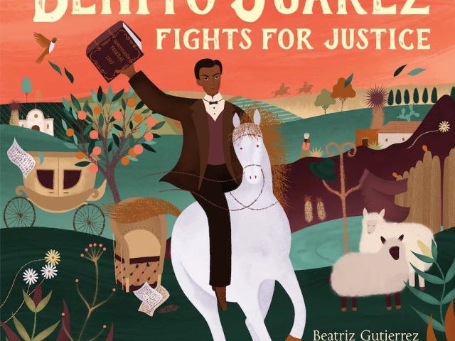 A Mexican man dressed in a suit riding a white horse.