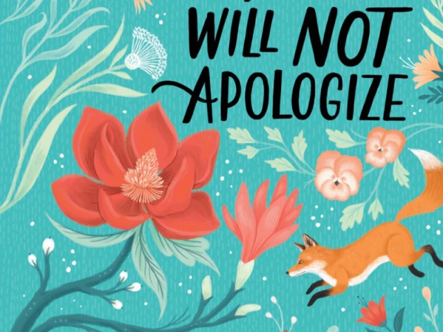 A garden full of blooming flowers and a fox.