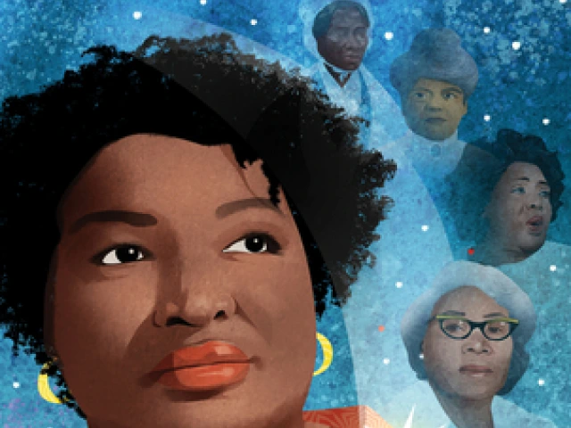 A Black woman looks out to the sky, where the women before her watch over her.