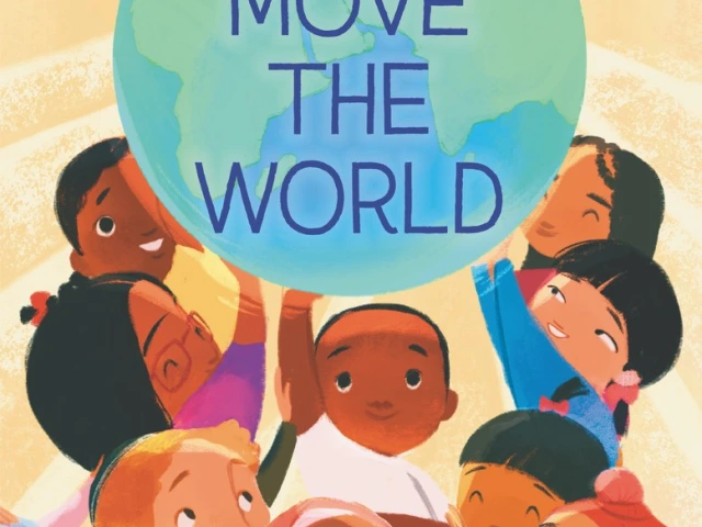 Children of different ethnicities and backgrounds hold up the earth