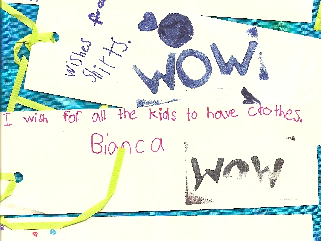 Wishes for clothing, necessities.