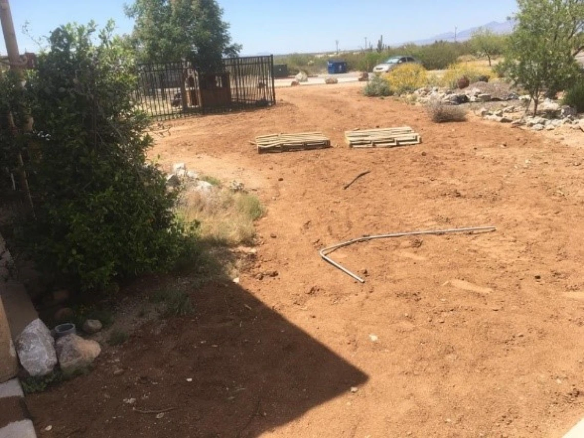 Area for the butterfly garden renovation.