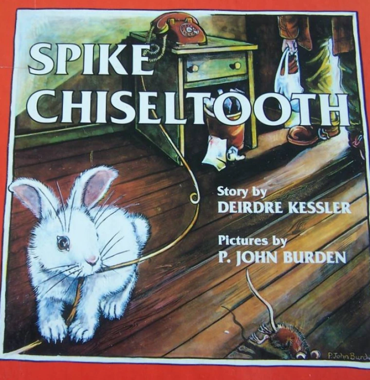 A white rabbit biting a phone cord.