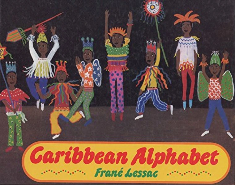 A group of people dance and play together.