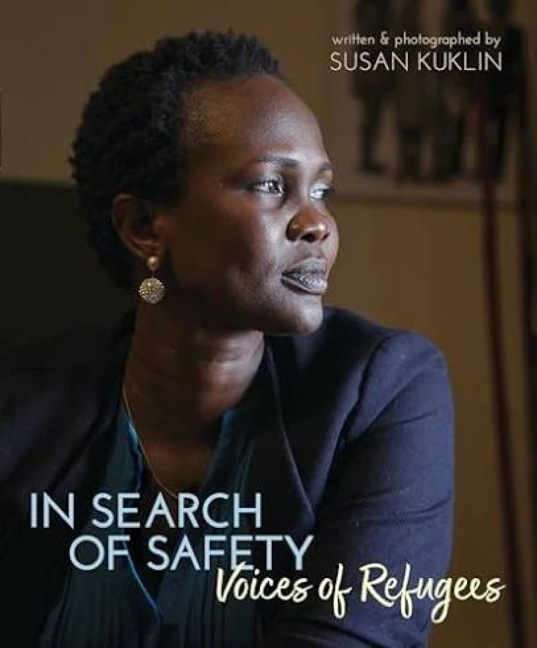 The author is centered in the book cover but is facing the right side