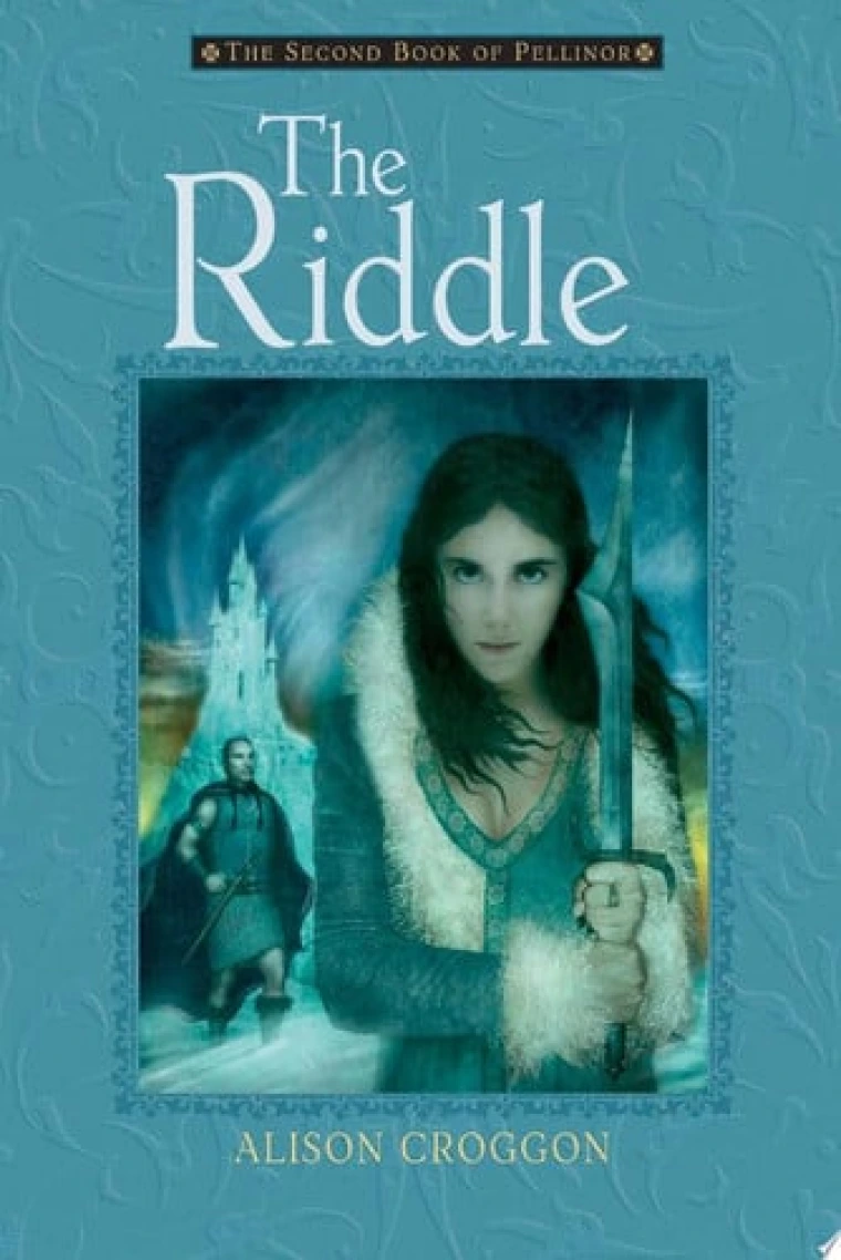 In a snowy night, a girl is holding a sword with a determined look
