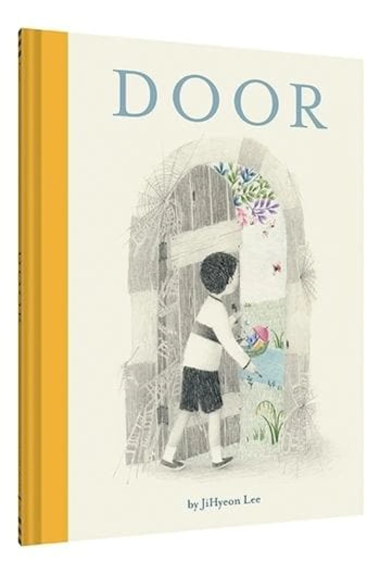 A wooden door leading into a natural setting