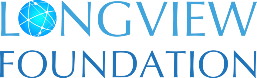 The Longview Foundation logo is the institution name where the O is replaced with a globe gridded on the diagonal.