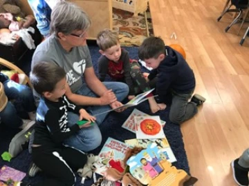 Informal story reading in class