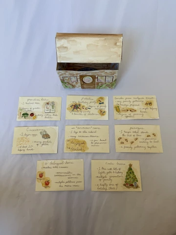 Handmade recipe box featuring dual heritage