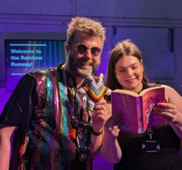     Library and teaching staff at a school Pride fashion show with Her Majesty's Royal Coven by Juno Dawson 