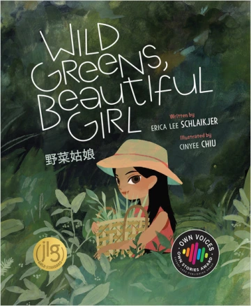 A Taiwanese girl holds a basket full of leafy greens
