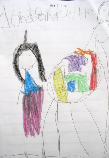 Joanna takes action by donating clothes