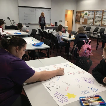 Cynthia leading the first TRAP lit. discussion.