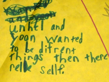 Shawn's Graffiti Board Response demonstrates his developing ability to forge deep connections between texts