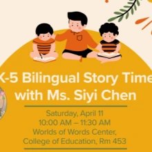 K-5 Bilingual Story Time with Ms. Siyi Chen