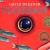 Cover of Flotsam depicting a circular camera lens, which resembles an eye, in the middle of a red cover. Small blue fish swim by in the bottom left corner.