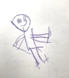 A drawing from Hannah’s, age 5, book about herself