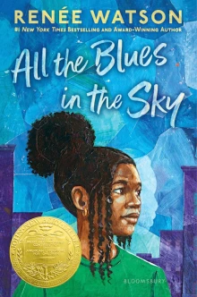 A young Black girl looks to the right. 
