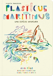 Multicolored pieces of plastic floating in water