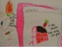 Figure 2.  Graffiti Board response to I Will Never, Not Ever Eat a Tomato