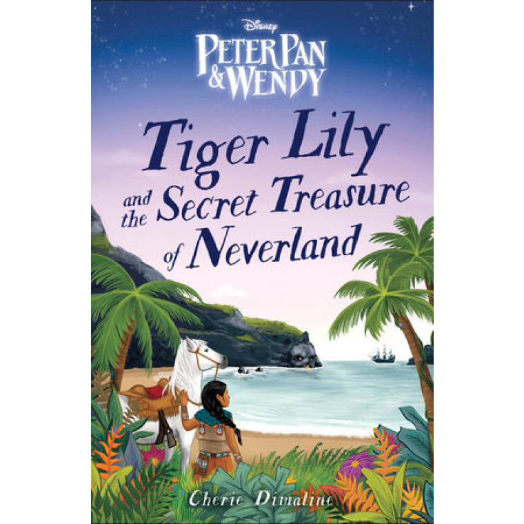  A young Indigenous girl stands on the beach of a tropical island with a white horse