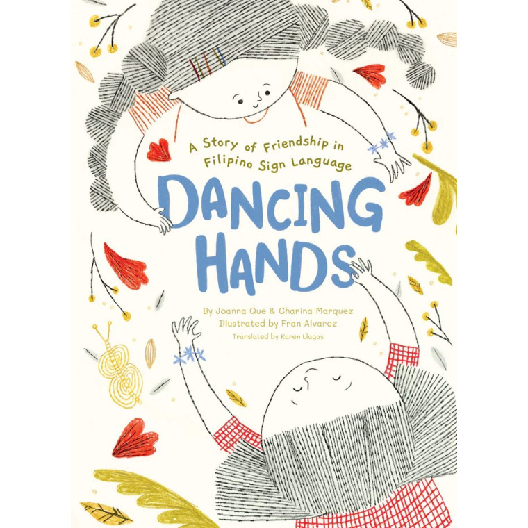 Two young girls with their arms outstretched.