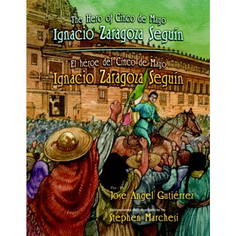 A crowd cheers as a military man raises the Mexican flag