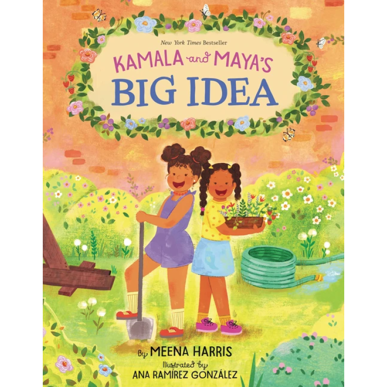 Two Black girls work in a garden