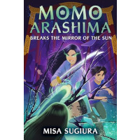 A young girl reaches into a broken mirror that shows a woman holding a sword.