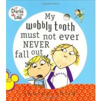 A little girl is showing her tooth falling out to an older girl