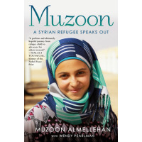 Photograph of a young woman in a blue hijab.