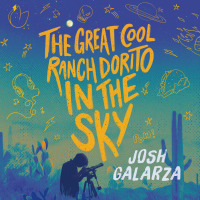 The silhouette of a teenage boy looks through a telescope in the middle of a desert.