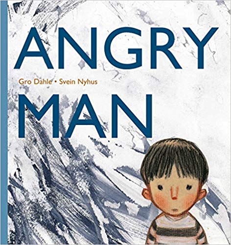 Angry Man Cover depicts Young boy with straight brown hair and a grave expression in lower right corner.