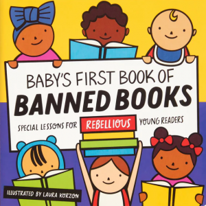 Babies surround the title, either holding books or the title card.