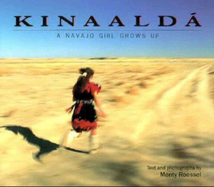 Navajo girl runs into the desert horizon