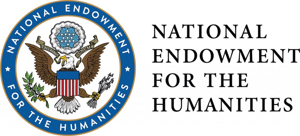 NEH logo includes US seal with eagle, olive branch and arrows