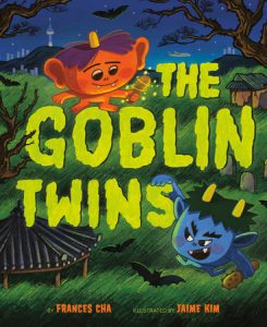 Two goblins running around in a neighborhood